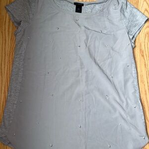 Gray Embellished Women's Top